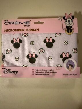 Disney Minnie Mouse Microfiber Hair Turban - Pink and Black
